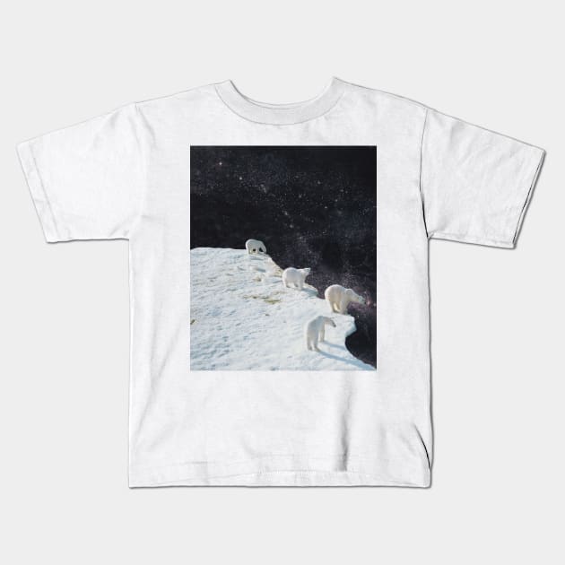 Flat Earth Kids T-Shirt by Lerson Pannawit